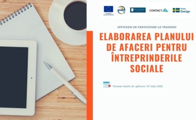 Invitație de participare la training: Elaborarea Planului de Afaceri pentru Întreprinderile Sociale
